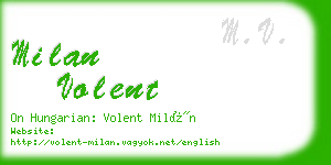 milan volent business card